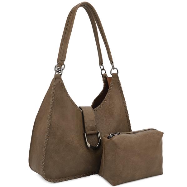 2IN1 CHIC SHOULDER HOBO BAG W POUCH SET