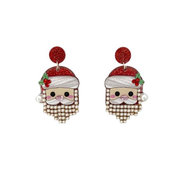 SANTA CLAUS CHRISTMAS ACRYLIC EARRING