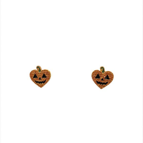 HALLOWEEN PUMPKIN RHINESTONE EARRING