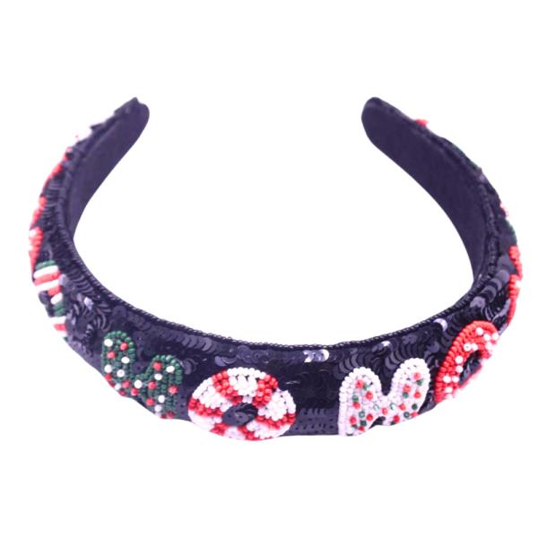 SEED BEAD CHRISTMAS HEADBAND