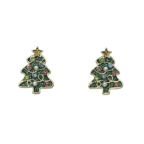 CHRISTMAS TREE STUD EARRING