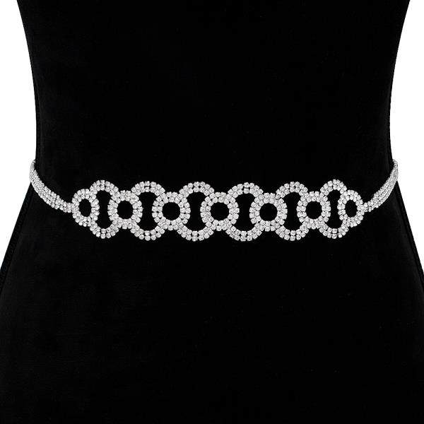 RHINESTONE SHAPE LAYER HOOK BELT