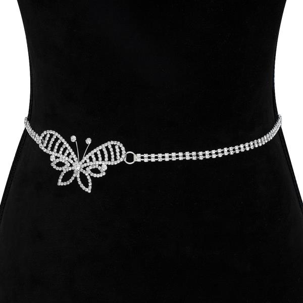 RHINESTONE BUTTERFLY CHIC HOOK BELT