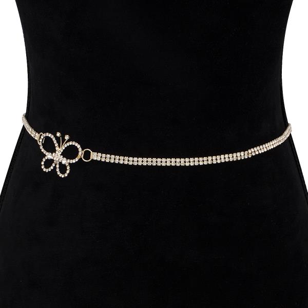 RHINESTONE MINI BUTTERFLY CHIC HOOK BELT