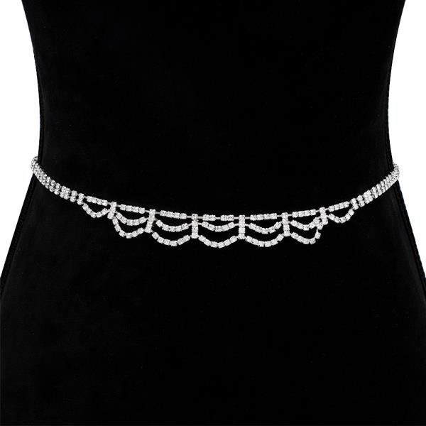 RHINESTONE DROP DESIGN HOOK BELT