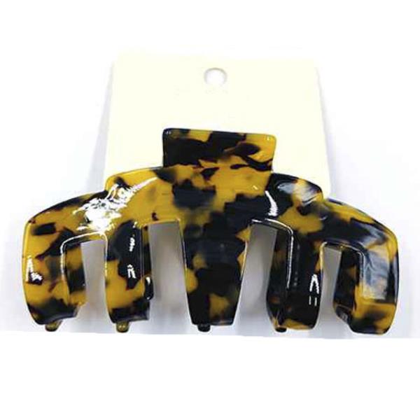 TORTOISE SHELL FEEL HAIR CLAW JAW CLIP