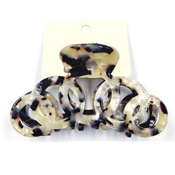 TORTOISE SHELL FEEL HAIR CLAW JAW CLIP