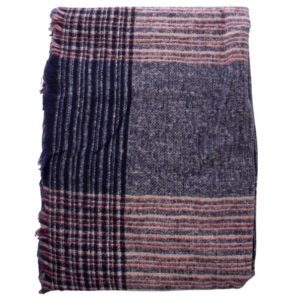 PLAID FRAYED EDGE BLANKET SCARF