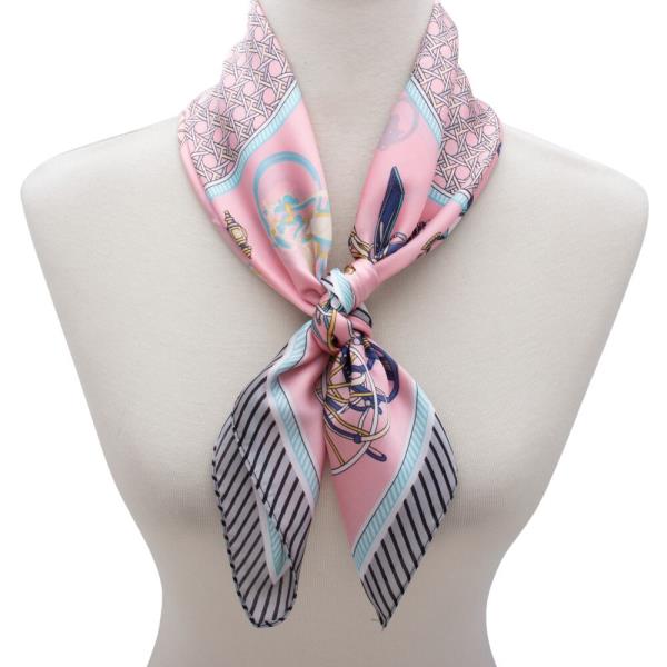 SATIN CARRIAGE WEAVE PATTERN NECK SCARF