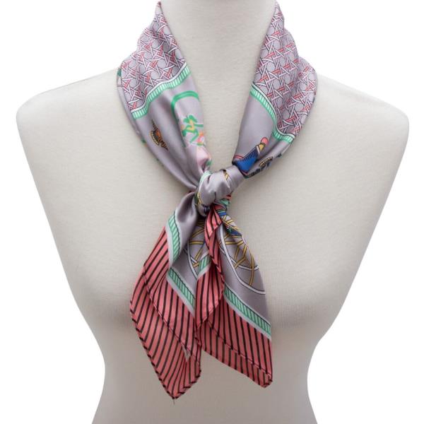 SATIN CARRIAGE WEAVE PATTERN NECK SCARF