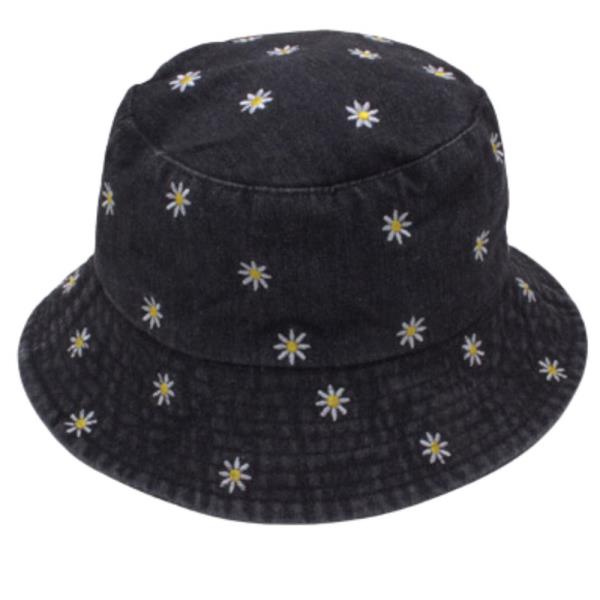 DENIM DAISY BUCKET HAT