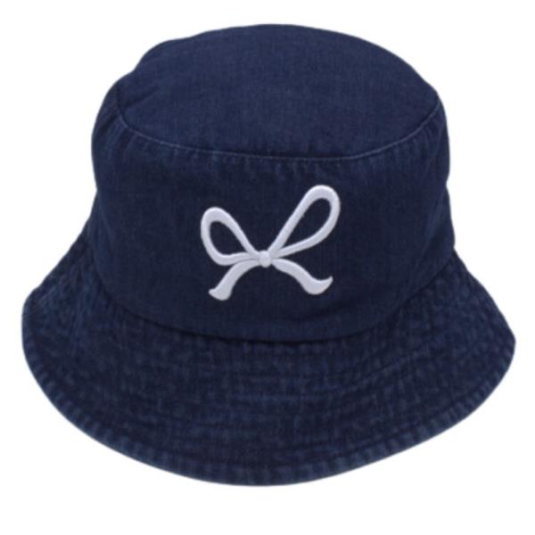 DENIM RIBBON BUCKET HAT