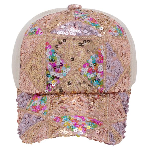 HALF SEQUIN FASHION CAP