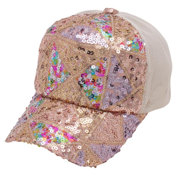 HALF SEQUIN FASHION CAP