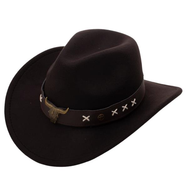 WESTERN STYLE COW SKULL BAND COWBOY HAT