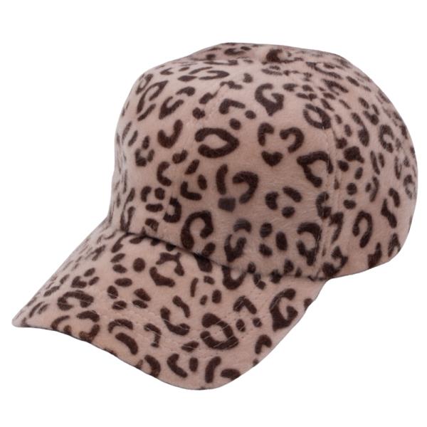 FAUX FUR LEOPARD FASHION CAP