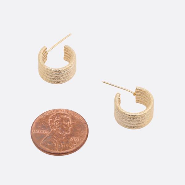 SODAJO MULTI OPEN HOOP GOLD DIPPED EARRING