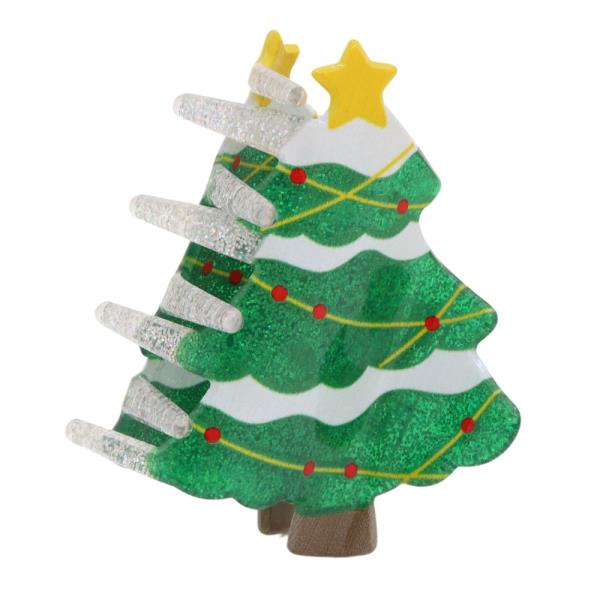 CHRISTMAS TREE CLAW HAIR CLIP