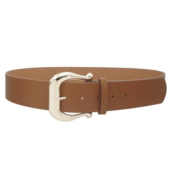 PLUS SIZE ANGULAR HORSESHOE BUCKLE BELT