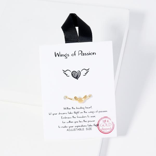 18K GOLD RHODIUM WINGS OF PASSION RING