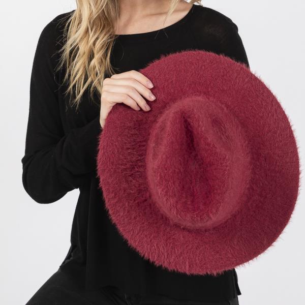 FUZZY FEDORA HAT