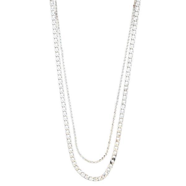 SODAJO DANITY CURB LINK GOLD DIPPED LAYERED NECKLACE