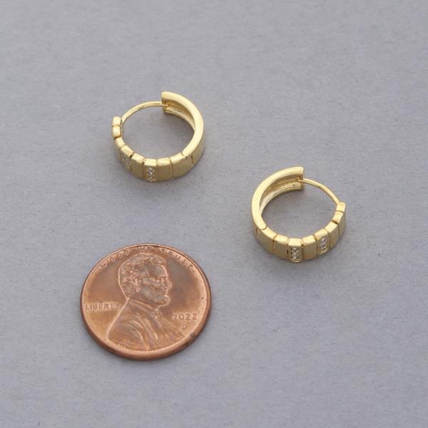 SODAJO GOLD DIPPED HUGGIE EARRING