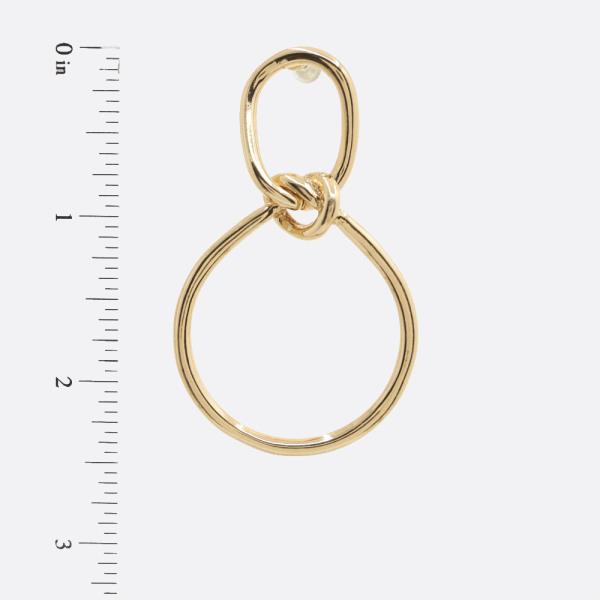 SODAJO CIRCLE OVAL LINK GOLD DIPPED EARRING