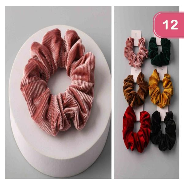 CORDUROY HAIR SCRUNCHIE (12 UNITS)