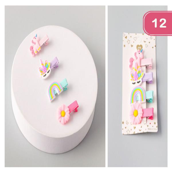 MINI UNICORN CLIP SET (12 UNITS)