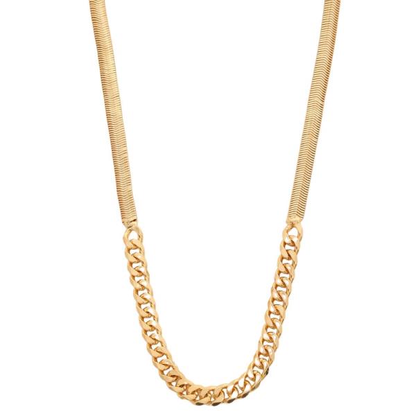 SDJ CURB FLAT SNAKE LINK NECKLACE