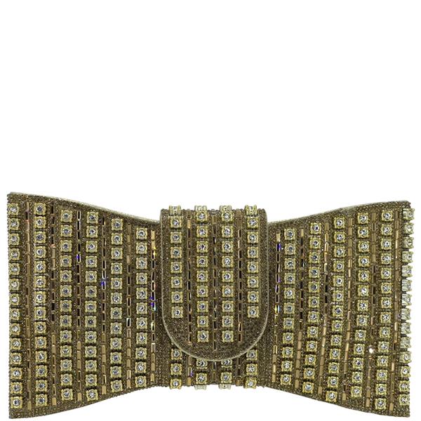 RHINESTONE BOWTIE CLUTCH BAG