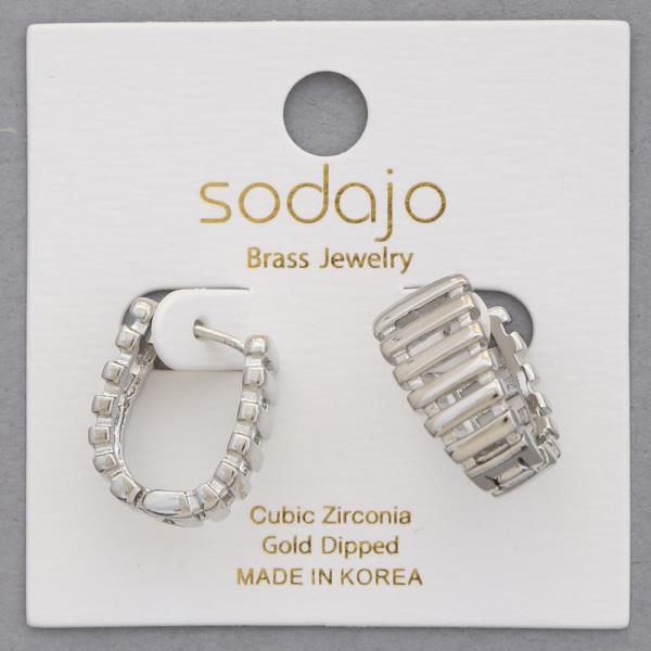 SODAJO U SHAPE GOLD DIPPED EARRING