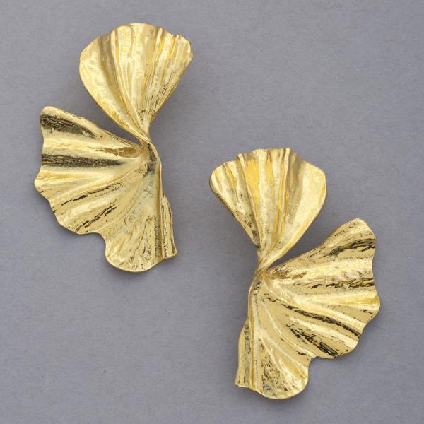 RUFFLE METAL EARRING