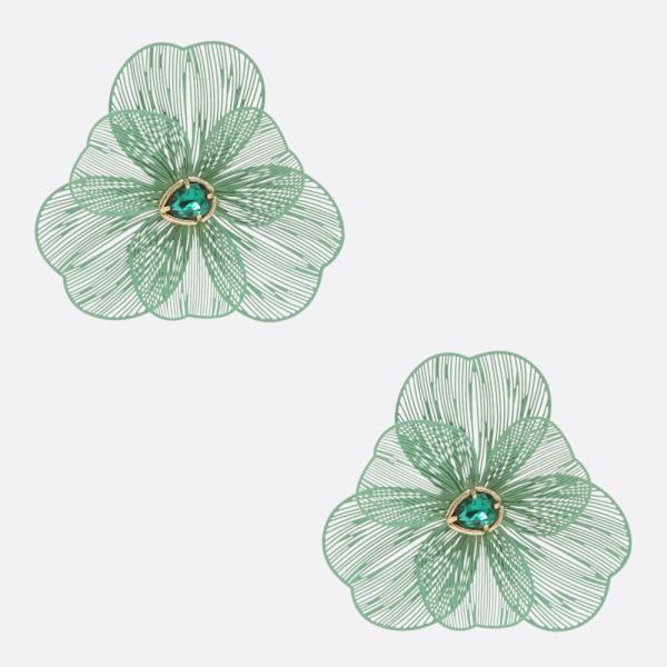 WIRE FLOWER EARRING