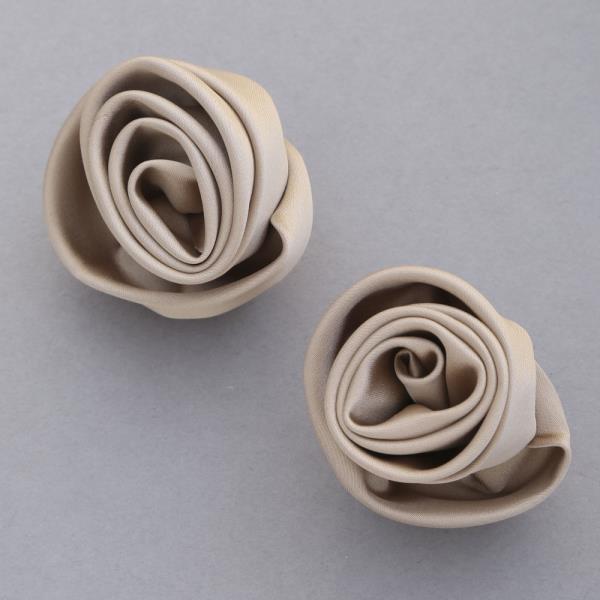 FABRIC FLOWER EARRING