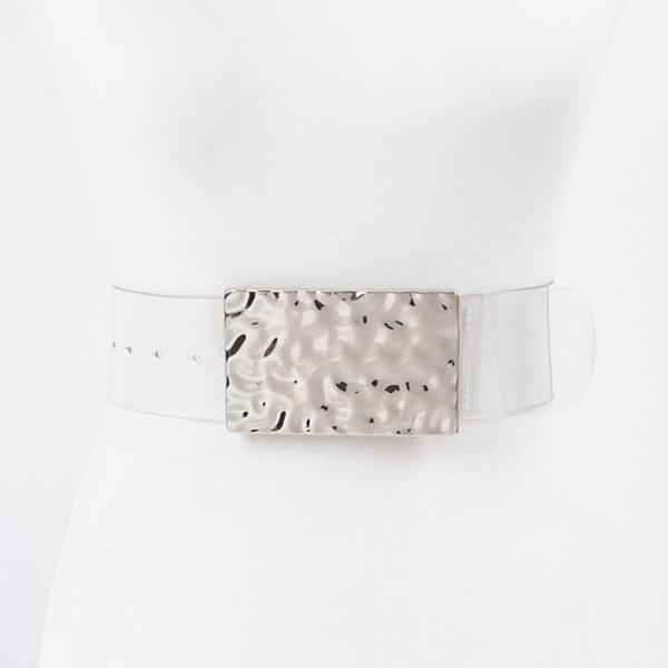 VINTAGE METAL BUCKLE CLEAR PLUS SIZE BELT