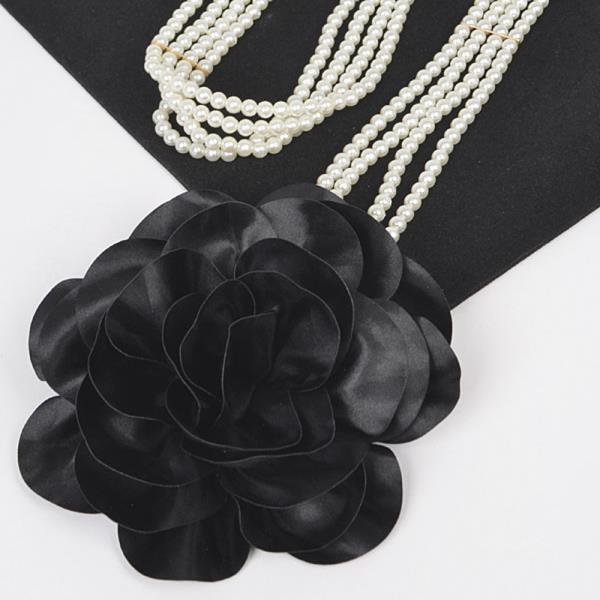 OVERSIZED FLOWER PEARL PLUS SIZE ELASTIC BELT