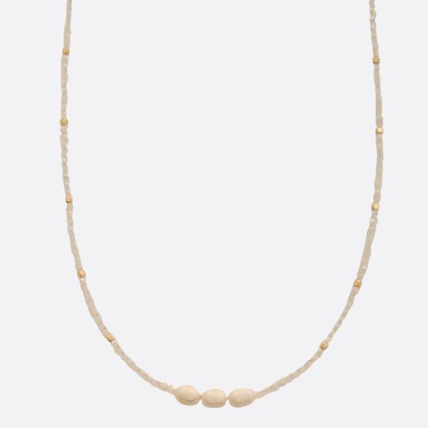 TRIPLE PEARL BEAD NECKLACE