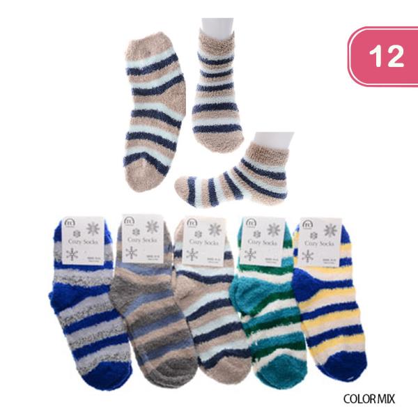 STRIPPED WARM SOCKS (12 UNITS)