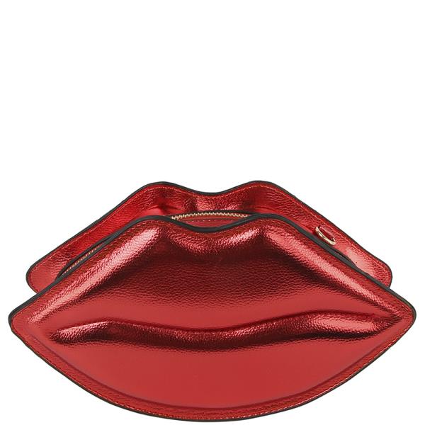 CHIC KISS LIPS ZIPPER CROSSBODY BAG