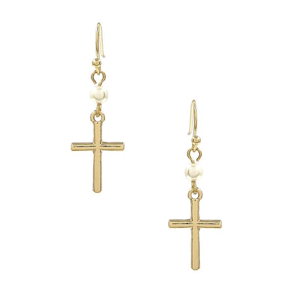 CROSS DANGLE EARRING