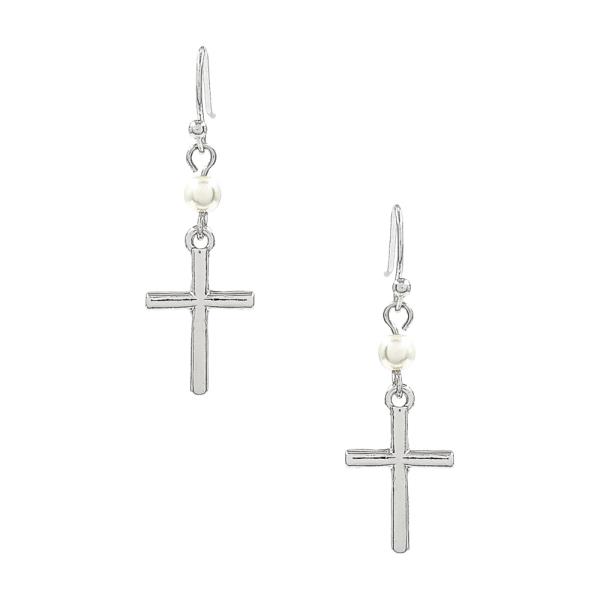 CROSS DANGLE EARRING