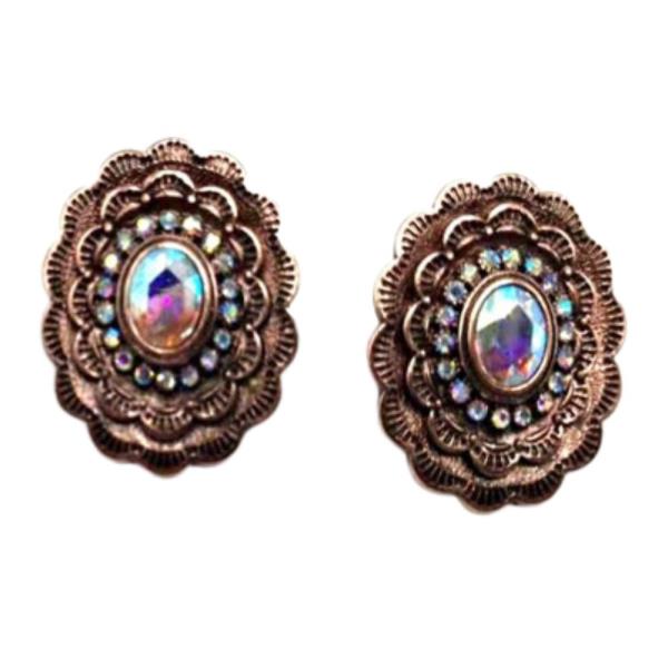 WESTERN FLOWER STONE EARRING