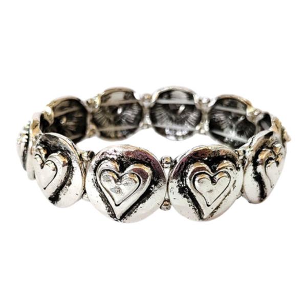 WESTERN STYLE HEART STRETCH BRACELET