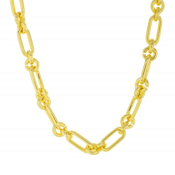 METAL CHAIN LOBSTER LOCK GOLD DIPPED NECKLACE