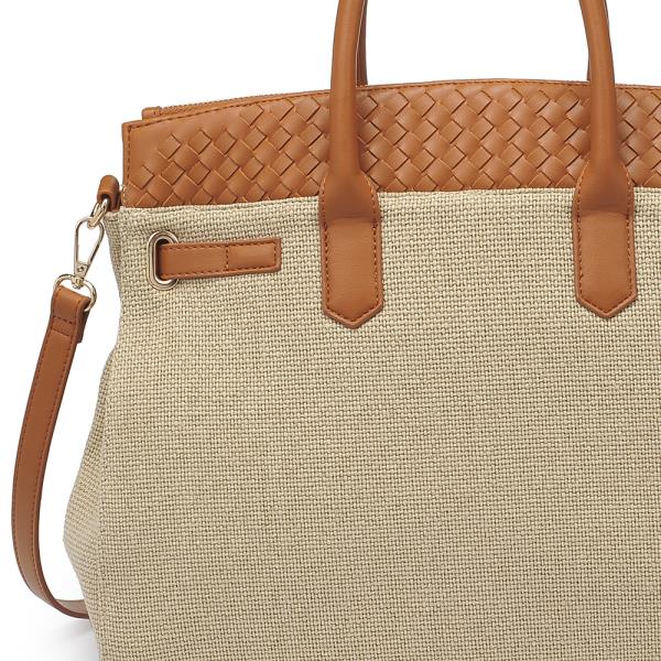 STYLISH WOVEN HANDLE SATCHEL