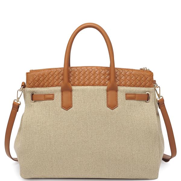 STYLISH WOVEN HANDLE SATCHEL