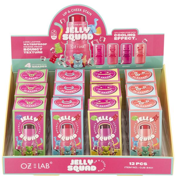 JELLY SQUAD LIP AND CHEEK STAIN W COOLING EFFECT (12 UNITS)