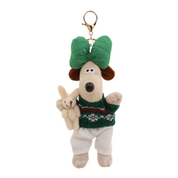 SMALL RIBBON DOG KEYCHAIN